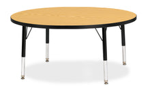Load image into Gallery viewer, Berries® Round Activity Table - 42" Diameter, T-height - Oak/Black/Black - MMEE Distributors