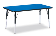 Load image into Gallery viewer, Berries® Rectangle Activity Table - 30" X 48", A-height - Blue/Black/Black - MMEE Distributors