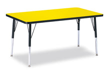 Load image into Gallery viewer, Berries® Rectangle Activity Table - 30" X 48", A-height - Yellow/Black/Black - MMEE Distributors