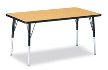 Load image into Gallery viewer, Berries® Rectangle Activity Table - 30" X 48", A-height - Oak/Black/Black - MMEE Distributors