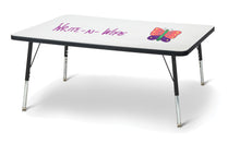 Load image into Gallery viewer, Berries® Rectangle Dry Erase Table - 30" x 48", E-height - Write-n-Wipe/Black/Black - MMEE Distributors