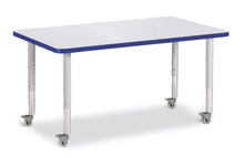 Load image into Gallery viewer, Berries® Rectangle Activity Table - 30" X 48", Mobile - Gray/Blue/Gray - MMEE Distributors
