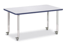 Load image into Gallery viewer, Berries® Rectangle Activity Table - 30" X 48", Mobile - Gray/Navy/Gray - MMEE Distributors