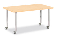 Load image into Gallery viewer, Berries® Rectangle Activity Table - 30" X 48", Mobile - Maple/Maple/Gray - MMEE Distributors