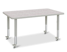 Load image into Gallery viewer, Berries® Rectangle Activity Table - 30" X 48", Mobile - Driftwood Gray/Gray/Gray - MMEE Distributors