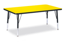 Load image into Gallery viewer, Berries® Rectangle Activity Table - 30" X 48", T-height - Yellow/Black/Black - MMEE Distributors