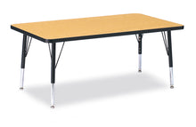 Load image into Gallery viewer, Berries® Rectangle Activity Table - 30" X 48", T-height - Oak/Black/Black - MMEE Distributors