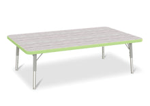 Load image into Gallery viewer, Berries® Rectangle Activity Table - 30" X 48", T-height - Driftwood Gray/Key Lime/Gray - MMEE Distributors