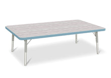 Load image into Gallery viewer, Berries® Rectangle Activity Table - 30" X 48", T-height - Driftwood Gray/Coastal Blue/Gray - MMEE Distributors