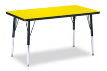 Load image into Gallery viewer, Berries® Rectangle Activity Table - 24" X 36", A-height - Yellow/Black/Black - MMEE Distributors