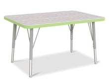 Load image into Gallery viewer, Berries® Rectangle Activity Table - 24" X 36", E-height - Driftwood Gray/Key Lime/Gray - MMEE Distributors