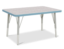 Load image into Gallery viewer, Berries® Rectangle Activity Table - 24" X 36", E-height - Driftwood Gray/Coastal Blue/Gray - MMEE Distributors