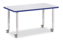 Load image into Gallery viewer, Berries® Rectangle Activity Table - 24" X 36", Mobile - Gray/Blue/Gray - MMEE Distributors