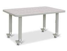 Load image into Gallery viewer, Berries® Rectangle Activity Table - 24" X 36", Mobile - Driftwood Gray/Gray/Gray - MMEE Distributors