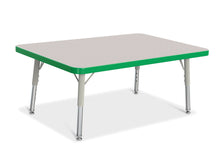 Load image into Gallery viewer, Berries® Rectangle Activity Table - 24" X 36", T-height - Gray/Green/Gray - MMEE Distributors