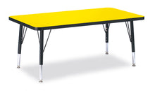 Load image into Gallery viewer, Berries® Rectangle Activity Table - 24" X 36", T-height - Yellow/Black/Black - MMEE Distributors