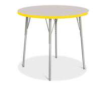 Load image into Gallery viewer, Berries® Round Activity Table - 36" Diameter, A-height - Gray/Yellow/Gray - MMEE Distributors