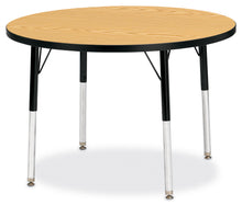 Load image into Gallery viewer, Berries® Round Activity Table - 36" Diameter, A-height - Oak/Black/Black - MMEE Distributors