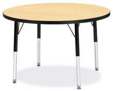 Load image into Gallery viewer, Berries® Round Activity Table - 36" Diameter, E-height - Maple/Black/Black - MMEE Distributors
