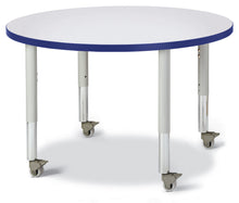 Load image into Gallery viewer, Berries® Round Activity Table - 36" Diameter, Mobile - Gray/Purple/Gray - MMEE Distributors