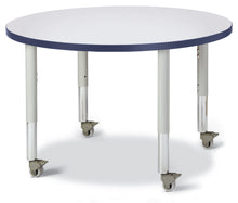 Load image into Gallery viewer, Berries® Round Activity Table - 36" Diameter, Mobile - Gray/Navy/Gray - MMEE Distributors