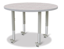 Load image into Gallery viewer, Berries® Round Activity Table - 36" Diameter, Mobile - Driftwood Gray/Gray/Gray - MMEE Distributors