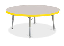 Load image into Gallery viewer, Berries® Round Activity Table - 36" Diameter, T-height - Gray/Yellow/Gray - MMEE Distributors