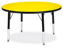 Load image into Gallery viewer, Berries® Round Activity Table - 36" Diameter, T-height - Yellow/Black/Black - MMEE Distributors