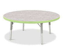 Load image into Gallery viewer, Berries® Round Activity Table - 36" Diameter, T-height - Driftwood Gray/Key Lime/Gray - MMEE Distributors