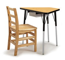 Load image into Gallery viewer, Berries® Tall Trapezoid Desk - Oak/Black/Black - MMEE Distributors