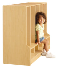 Load image into Gallery viewer, Jonti-Craft® Toddler 5 Section Coat Locker with Step - with Clear Cubbie-Trays - MMEE Distributors