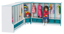 Load image into Gallery viewer, Rainbow Accents® Toddler 5 Section Coat Locker with Step - with Trays - Black - MMEE Distributors