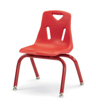 Load image into Gallery viewer, Berries® Stacking Chairs with Powder-Coated Legs - 12" Ht - Set of 6 - Red - MMEE Distributors