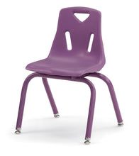Load image into Gallery viewer, Berries® Stacking Chairs with Powder-Coated Legs - 14" Ht - Set of 6 - Purple - MMEE Distributors
