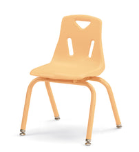 Load image into Gallery viewer, Berries® Stacking Chairs with Powder-Coated Legs - 14" Ht - Set of 6 - Camel - MMEE Distributors