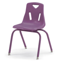 Load image into Gallery viewer, Berries® Stacking Chair with Powder-Coated Legs - 16" Ht - Purple - MMEE Distributors