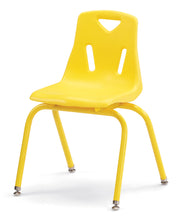 Load image into Gallery viewer, Berries® Stacking Chair with Powder-Coated Legs - 16" Ht - Yellow - MMEE Distributors