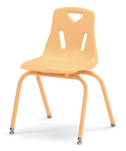 Load image into Gallery viewer, Berries® Stacking Chair with Powder-Coated Legs - 16" Ht - Camel - MMEE Distributors