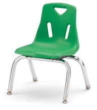 Load image into Gallery viewer, Berries® Stacking Chairs with Chrome-Plated Legs - 10" Ht - Set of 6 - Blue - MMEE Distributors