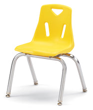 Load image into Gallery viewer, Berries® Stacking Chair with Chrome-Plated Legs - 14" Ht - Yellow - MMEE Distributors