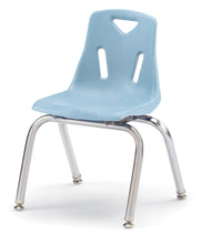 Load image into Gallery viewer, Berries® Stacking Chair with Chrome-Plated Legs - 14" Ht - Coastal Blue - MMEE Distributors