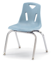 Load image into Gallery viewer, Berries® Stacking Chair with Chrome-Plated Legs - 16" Ht - Coastal Blue - MMEE Distributors