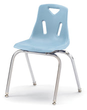 Load image into Gallery viewer, Berries® Stacking Chair with Chrome-Plated Legs - 18" Ht - Set of 6 - Coastal Blue - MMEE Distributors