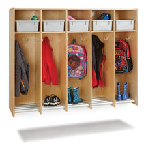 Load image into Gallery viewer, Jonti-Craft® 5 Section Hanging Locker - with Platinum Tubs - MMEE Distributors