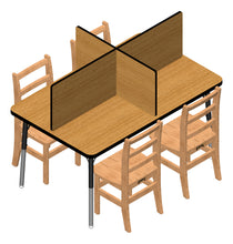 Load image into Gallery viewer, Berries® Study Carrel - 4 Carrels - Small - Oak/Black - MMEE Distributors