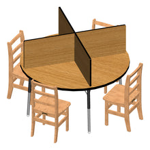 Load image into Gallery viewer, Berries® Study Carrel - 6 Carrels - Large - Oak/Black - MMEE Distributors