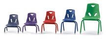Load image into Gallery viewer, Berries® Stacking Chairs with Powder-Coated Legs - 16" Ht - Set of 6 - Teal - MMEE Distributors