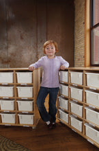 Load image into Gallery viewer, TrueModern® Twenty-Cubbie Shelf - with White Cubbie-Trays - MMEE Distributors