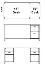 Load image into Gallery viewer, Berries® Teachers' 48" Desk - Oak/Black - MMEE Distributors