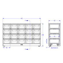 Load image into Gallery viewer, Rainbow Accents® 20 Cubbie-Tray Mobile Storage - with Trays - Orange - MMEE Distributors